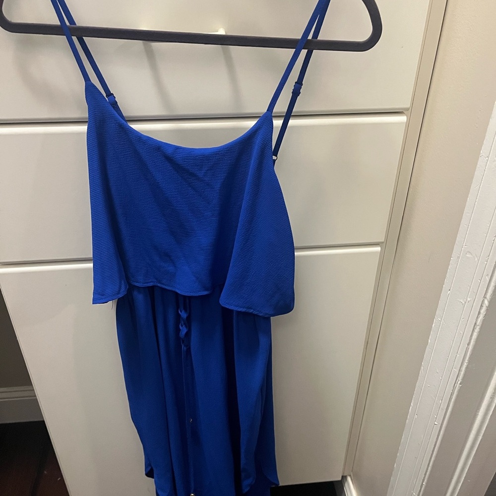 Blue Spaghetti Strap Dress